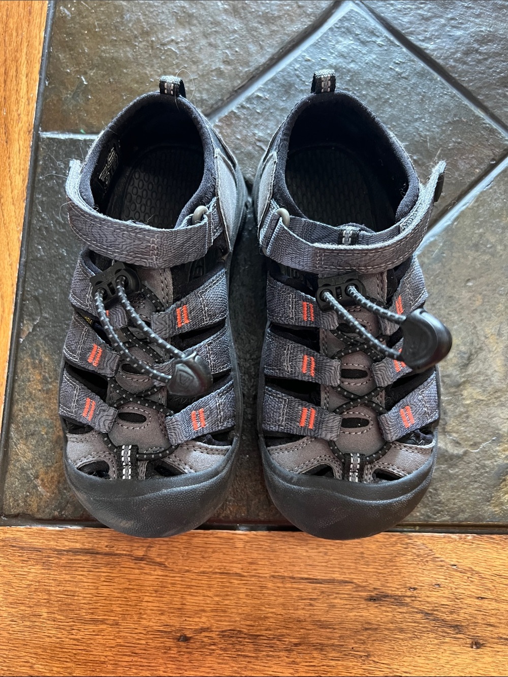 Kids Keen Gray Outdoor Sandals with Quick-Adjust Toggle